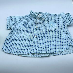 Vintage Midcentury Nannette boys button up shirt 9 months DESCRIPTION.